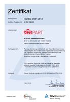 DERPART TRAVEL SERVICE: Erste deutsche Geschäftsreisebüro-Kette mit Zertifizierung für Informationssicherheit ISO 27001